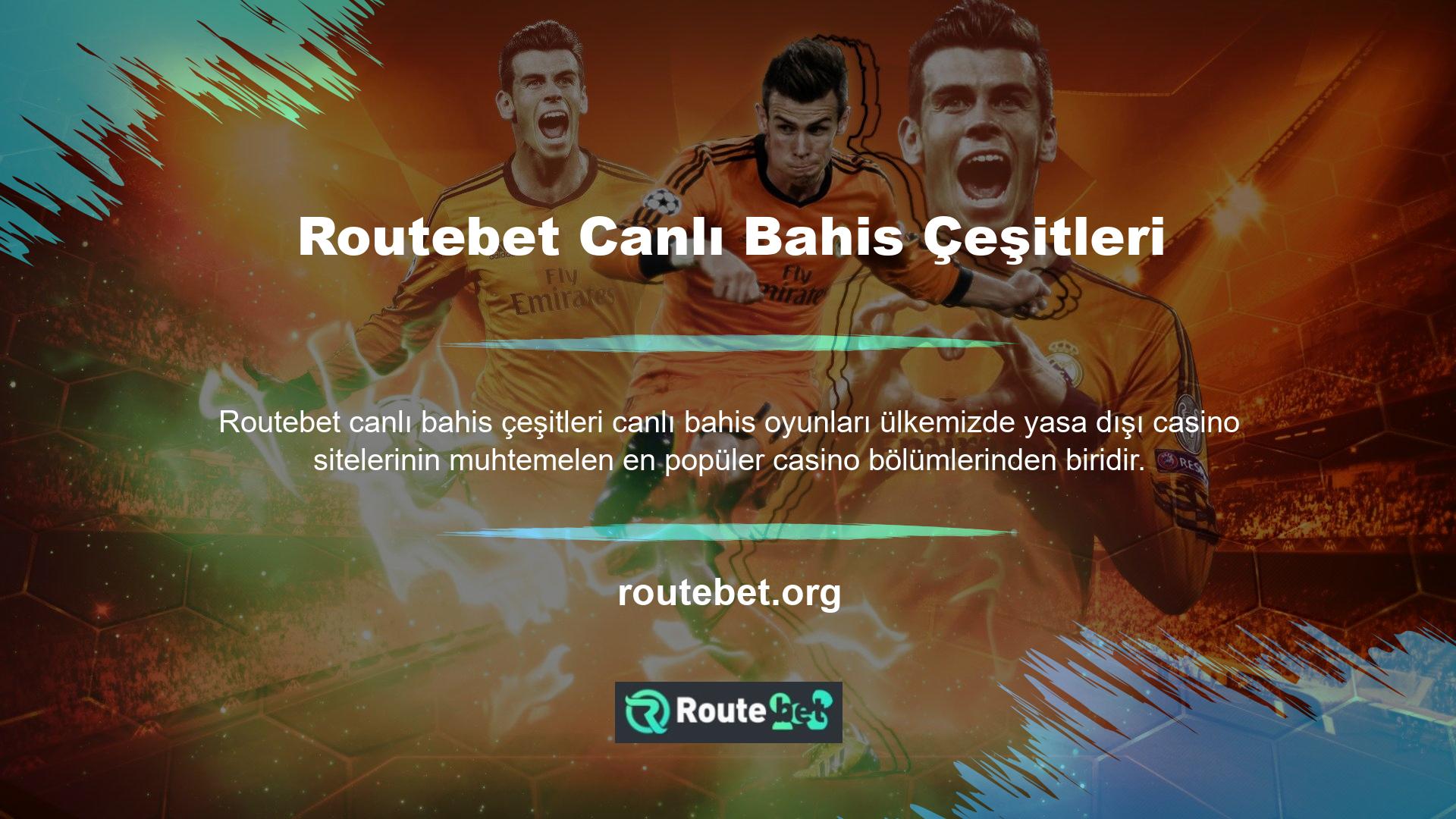 Routebet Bahis, canlı bahis bölümü aracılığıyla üyelerine kaliteli bahis hizmeti sunmayı amaçlayan sitelerden biridir