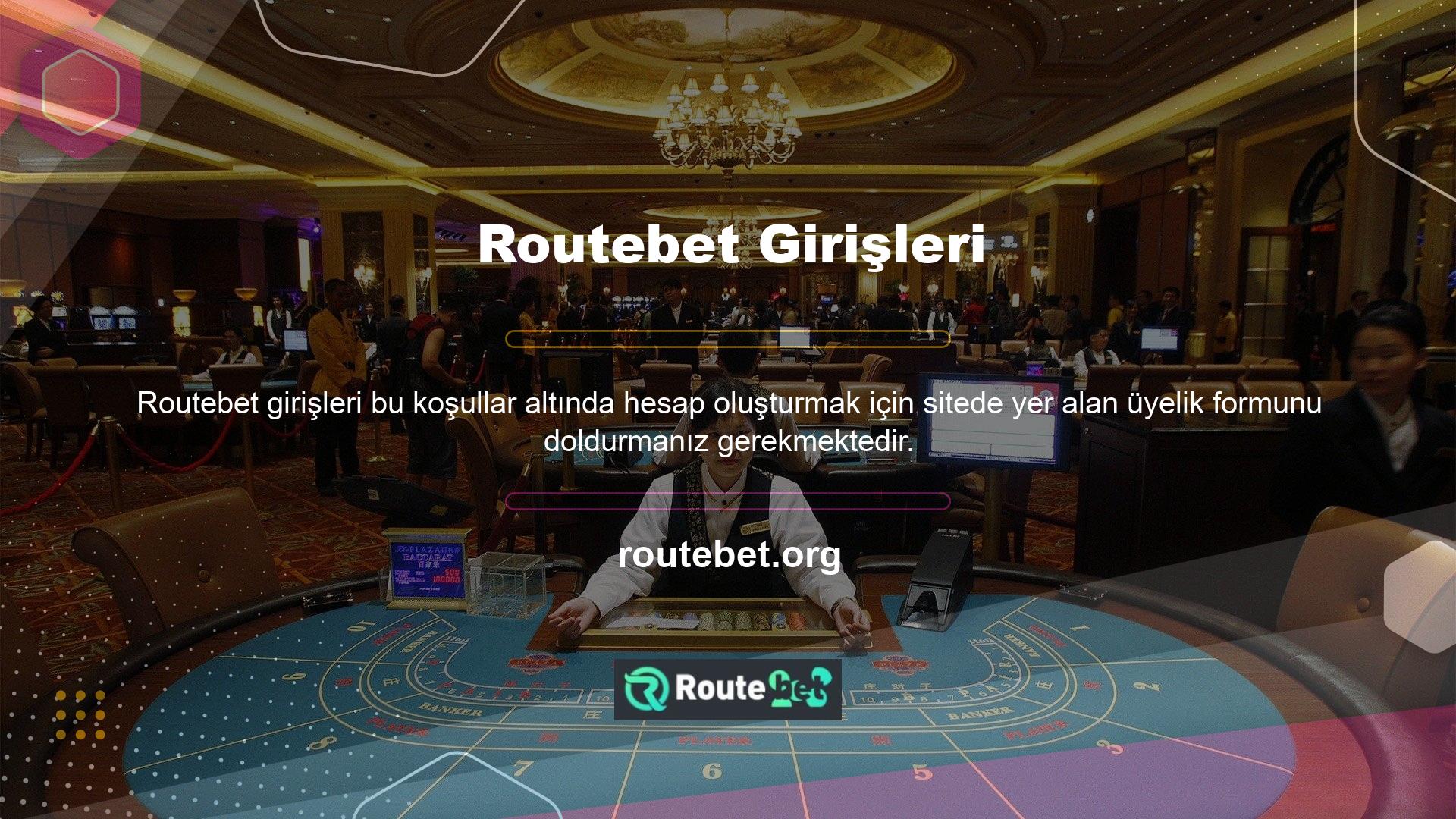 Routebet kayıt formunda belirli detayları vermeniz gerekecektir